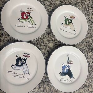 Cheers Darling Salad Plates Set by brand Rosanna
